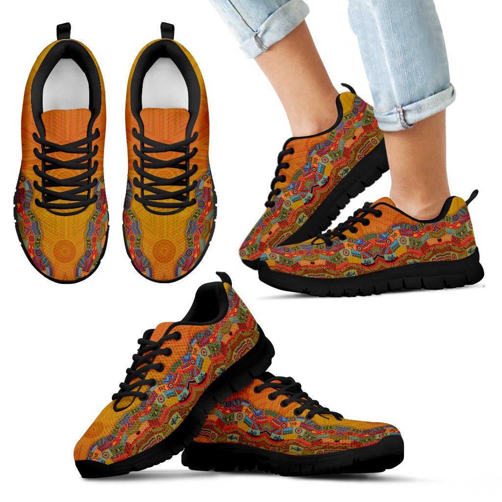 Australia Sneakers - Pattern Symbols Shoes Unisex - Vibe Hoodie Shop