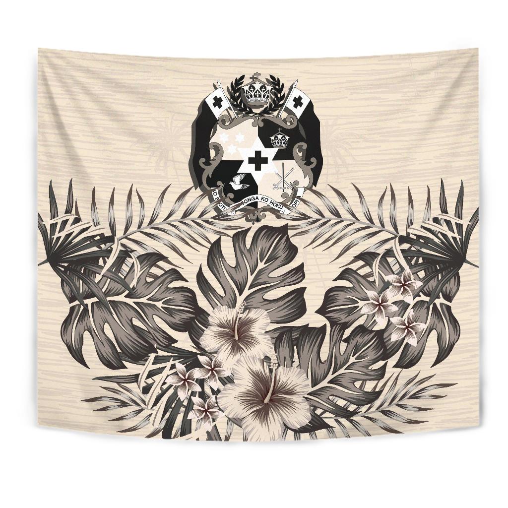 Tonga Tapestry - The Beige Hibiscus - Vibe Hoodie Shop