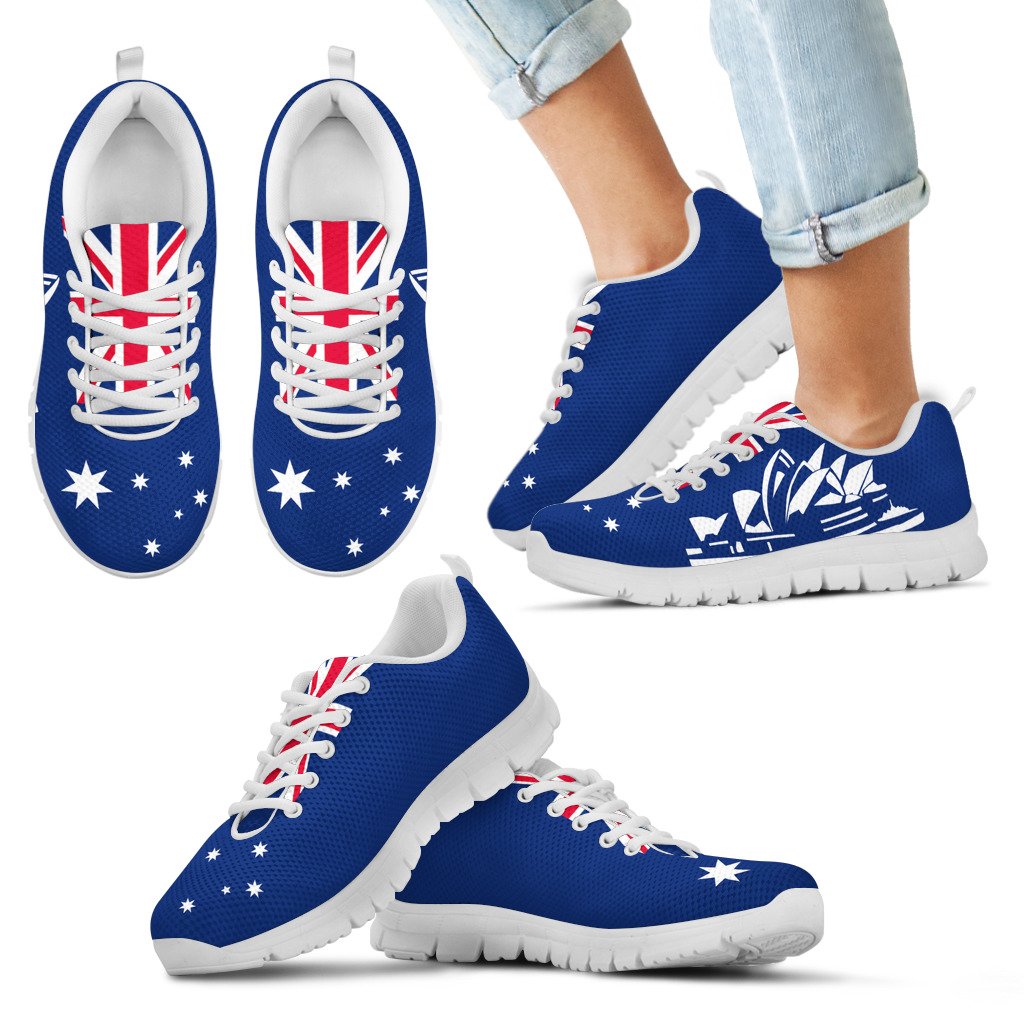 Sneakers - Sydney Opera Shoes Aus Flag - Unisex - 02 - Vibe Hoodie Shop