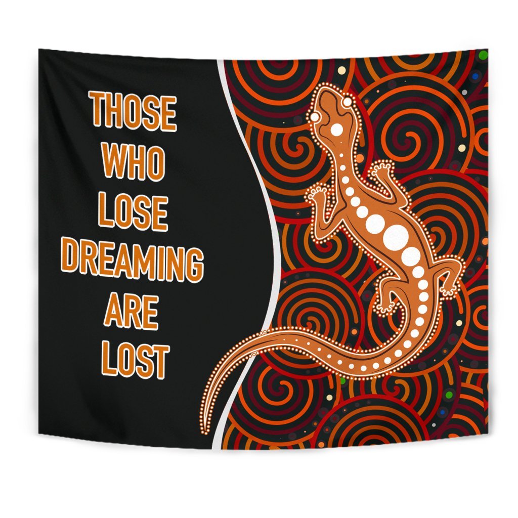 Aboriginal Tapestry - Indigenous Lizard Dreaming - Vibe Hoodie Shop