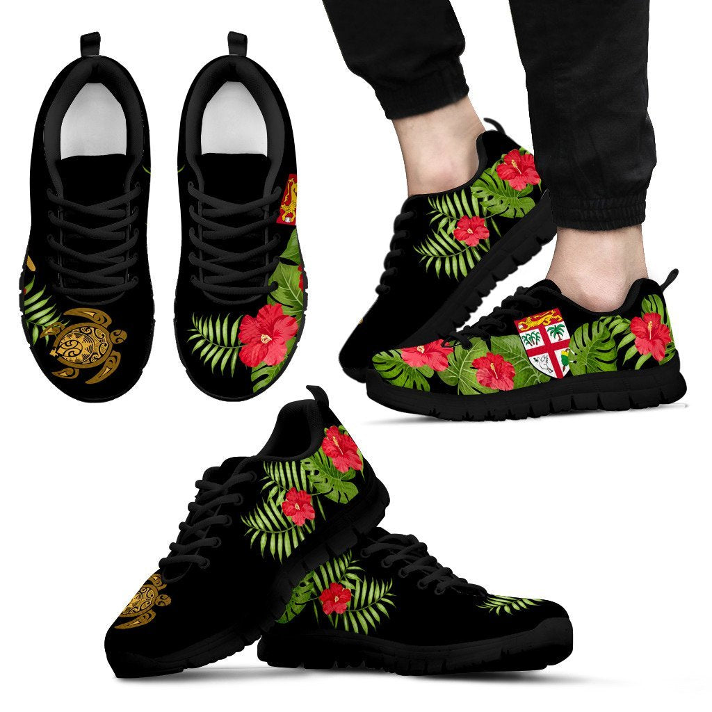 Love Fiji Sneakers - Fijian Shoes Black Version - Vibe Hoodie Shop