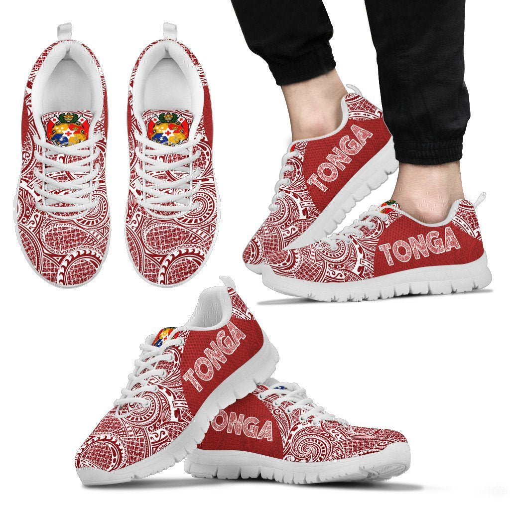 Tonga Sneakers Polynesian Red White Version - Vibe Hoodie Shop