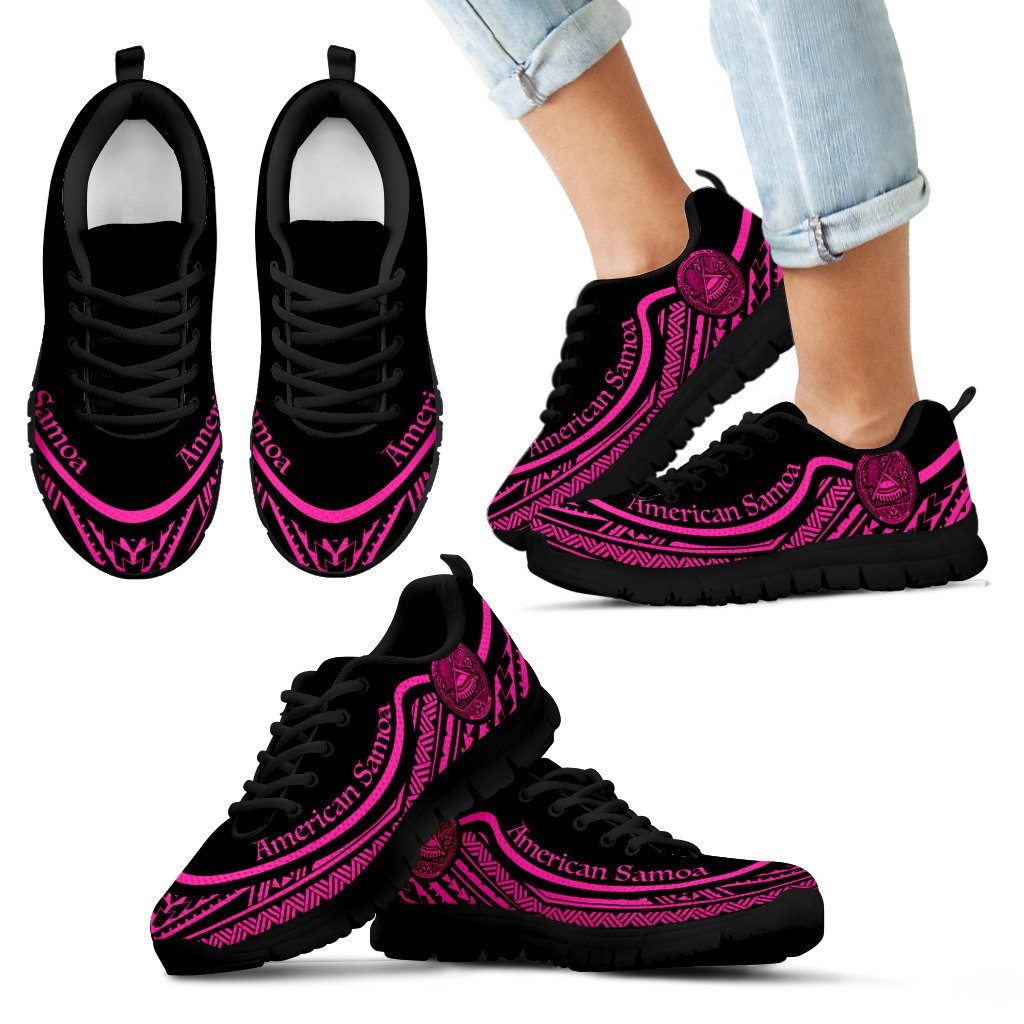 American Samoa Wave Sneakers Pink Color - Vibe Hoodie Shop