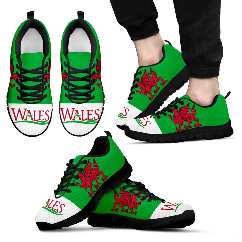 Wales Dragon Men's / Women's Sneakers (Shoes) - Vibe Hoodie Shop