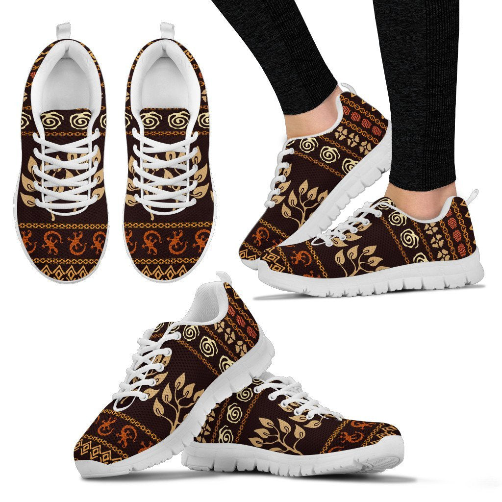 Aboriginal Sneakers, Lizard Patterns Indigenous Dot Painting 12 - Vibe Hoodie Shop