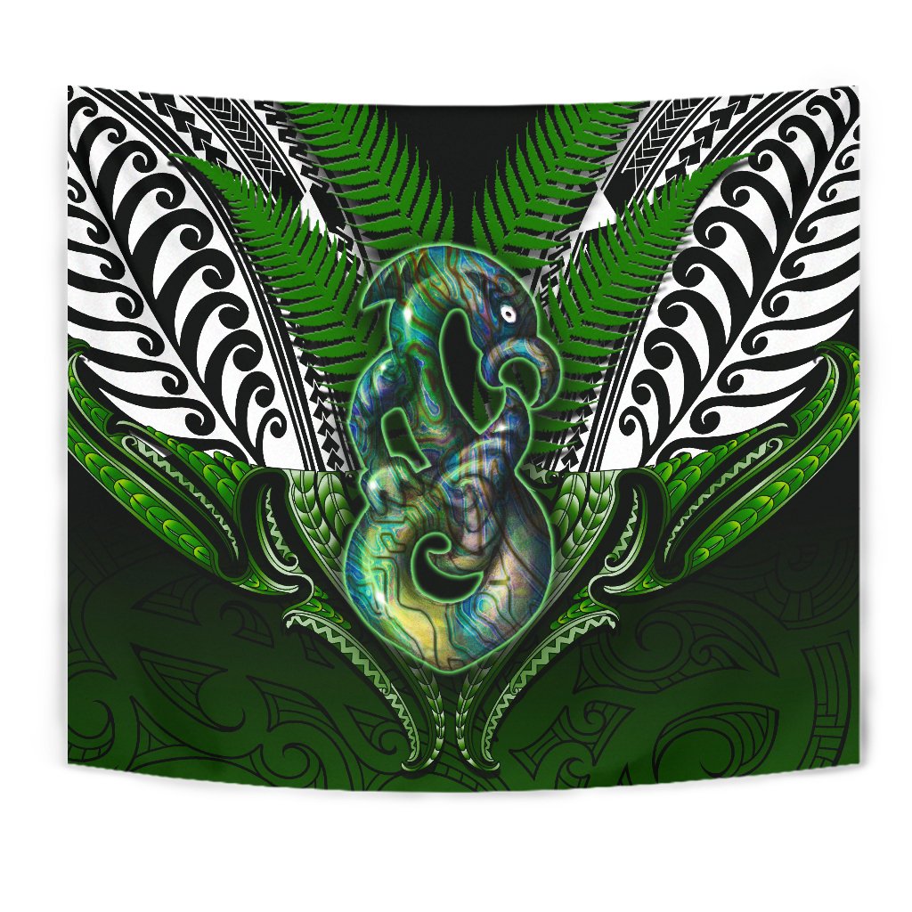 Manaia Mythology Tapestry Silver Fern Maori Tattoo - Vibe Hoodie Shop