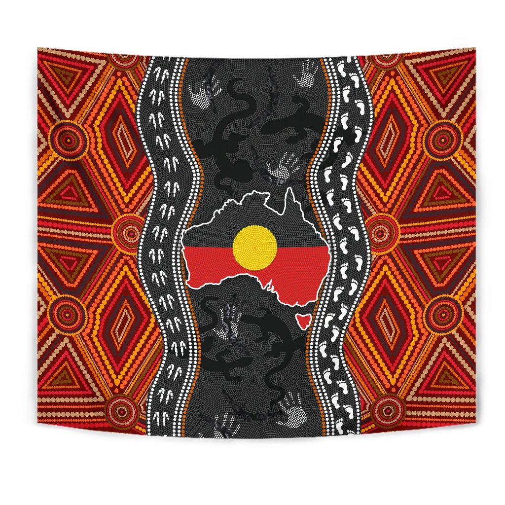 Aboriginal Tapestry - Australia Indigenous Map - Vibe Hoodie Shop