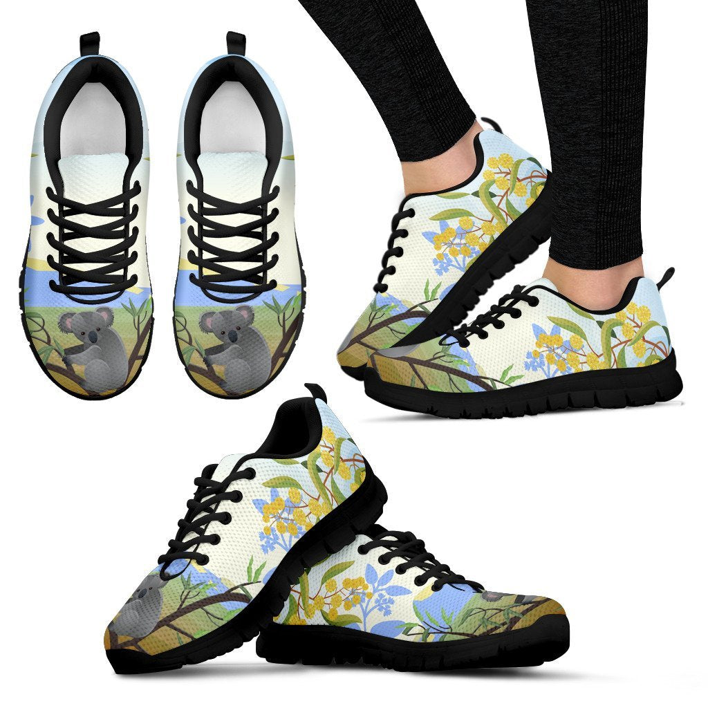 Australia Sneakers - Koala Shoes Mimosa Flower - Unisex - Vibe Hoodie Shop