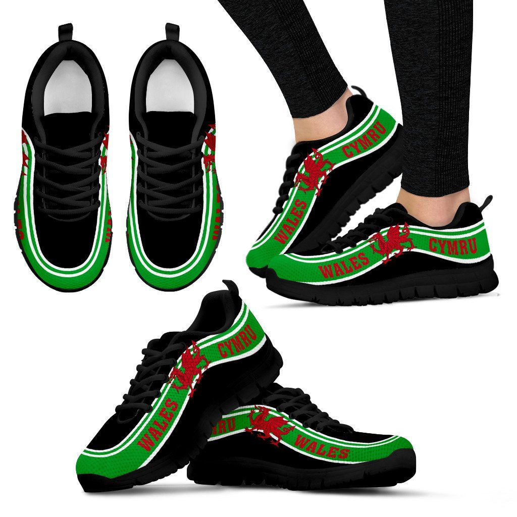 Wales Coat Of Arms Sneakers Line Style - Vibe Hoodie Shop