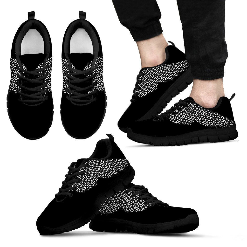 Fiji Tapa Mirror Wings Black Style Men's / Women's Sneakers (Shoes) - Vibe Hoodie Shop