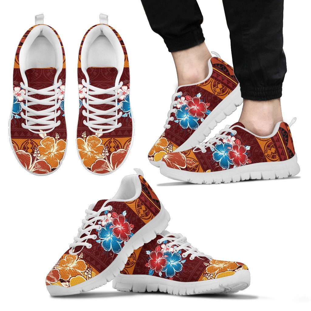 Hibiscus Polynesian Men's / Women's Sneakers (Shoes) - Vibe Hoodie Shop