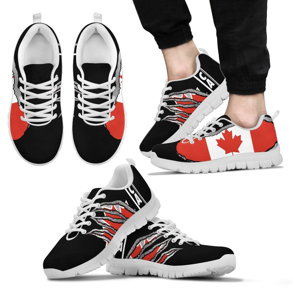 Canada Sneakers Adamantium With Flag - Vibe Hoodie Shop