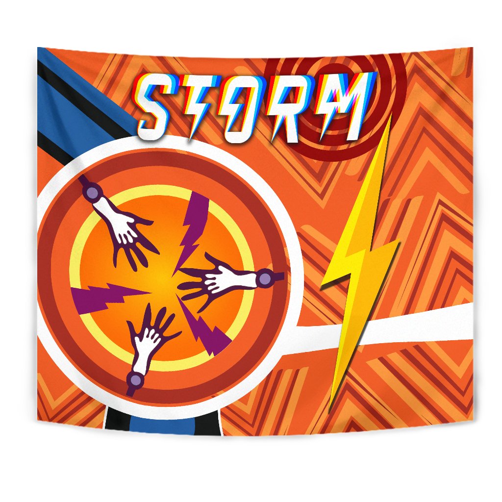 Melbourne Storm Tapestry Simple Indigenous - Orange - Vibe Hoodie Shop