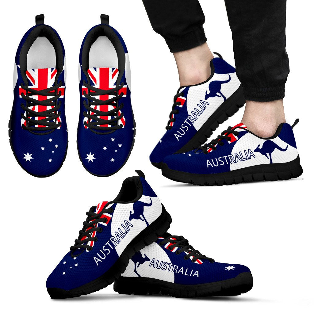 Sneakers - Australian Flag Shoes Kangaroo Symbol Sport Version - Unisex - Vibe Hoodie Shop