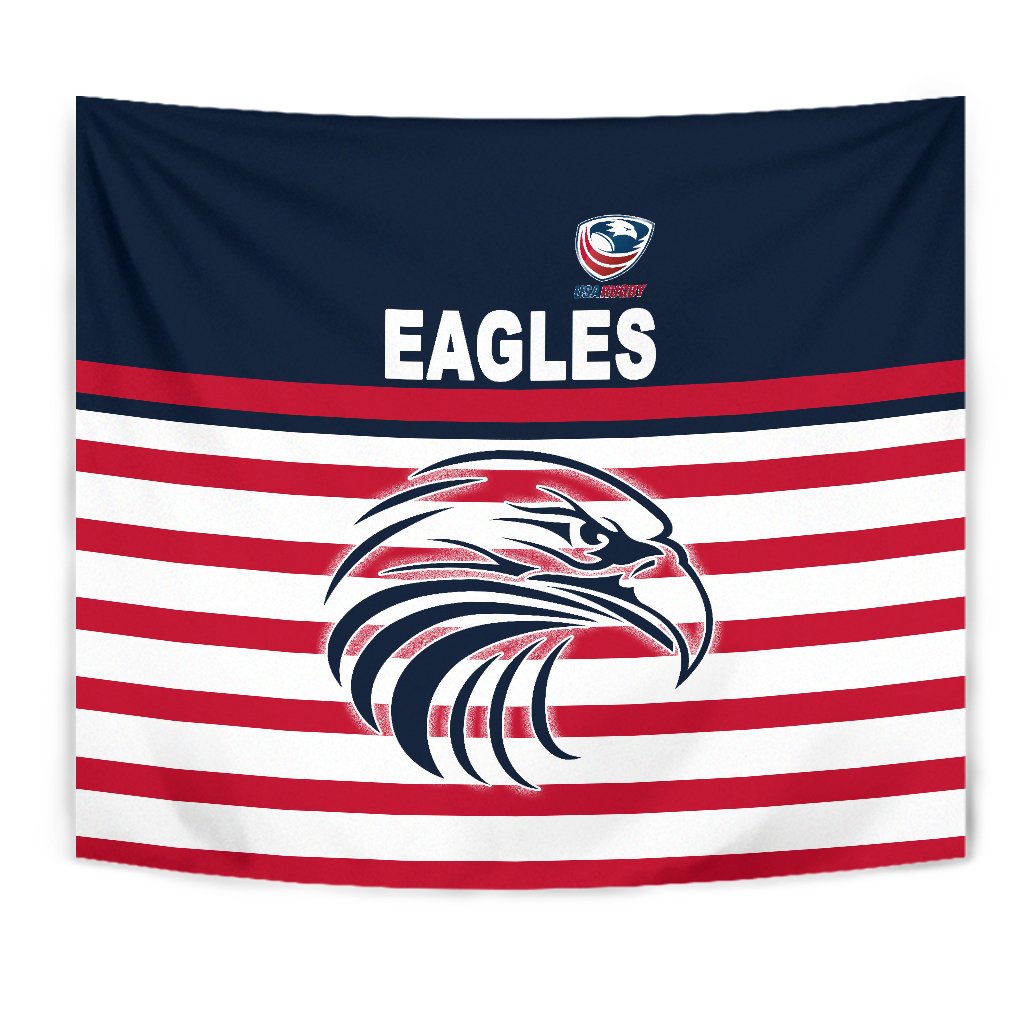 USA Rugby Tapestry Eagles Simple Style - Navy - Vibe Hoodie Shop