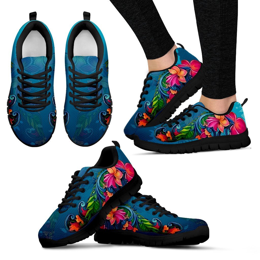 Fiji Shoes - Plumeria Men's/Women's Sneakers - Vibe Hoodie Shop