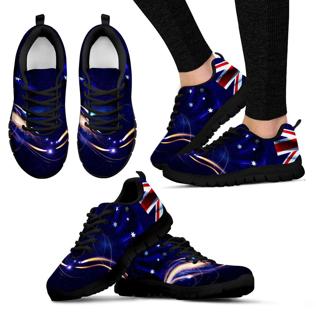 Sneakers - Aus Flag Shoes Galaxy Art Universe Mysteria - Unisex - Vibe Hoodie Shop