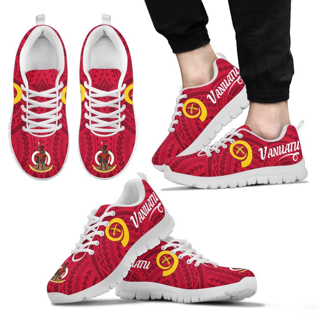 Vanuatu Red Sneakers (Shoes) - Vibe Hoodie Shop