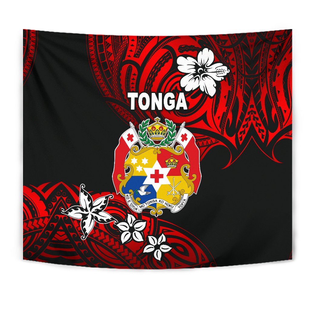 Mate Ma'a Tonga Rugby Tapestry Polynesian Unique Vibes - Red - Vibe Hoodie Shop