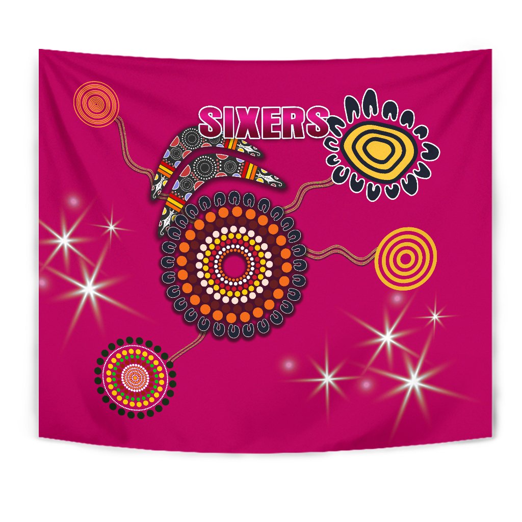 Sydney Tapestry Sixers Indigenous - Magenta - Vibe Hoodie Shop