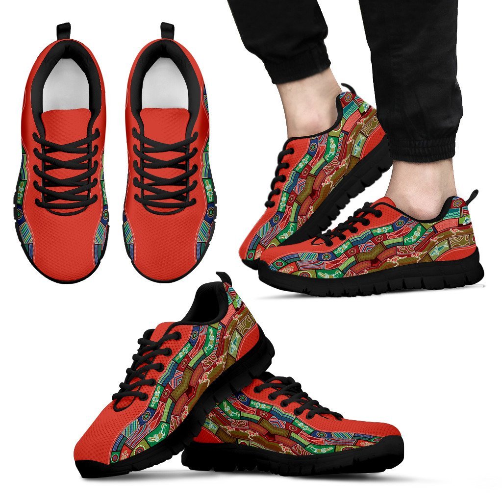 Australia Sneakers - Pattern Motifs Shoes - Vibe Hoodie Shop