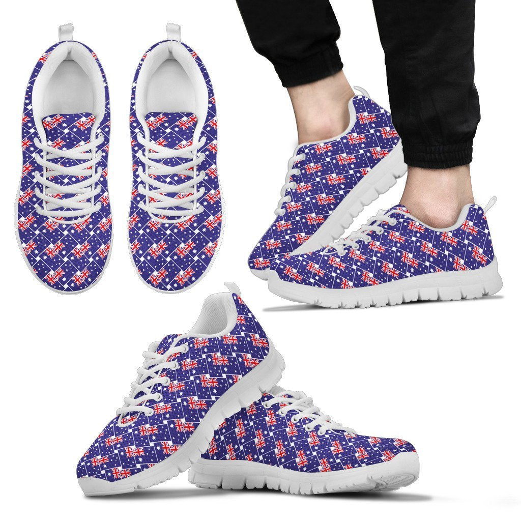 Sneakers - Aus Flag Shoes Seamless - Unisex - Vibe Hoodie Shop