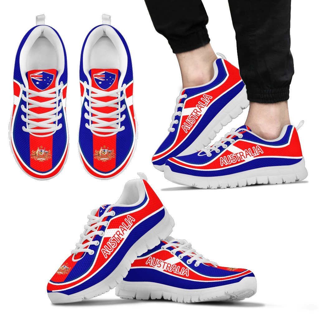 Sneakers - Australian Coat Of Arms Shoes Flag Color - Unisex - Vibe Hoodie Shop