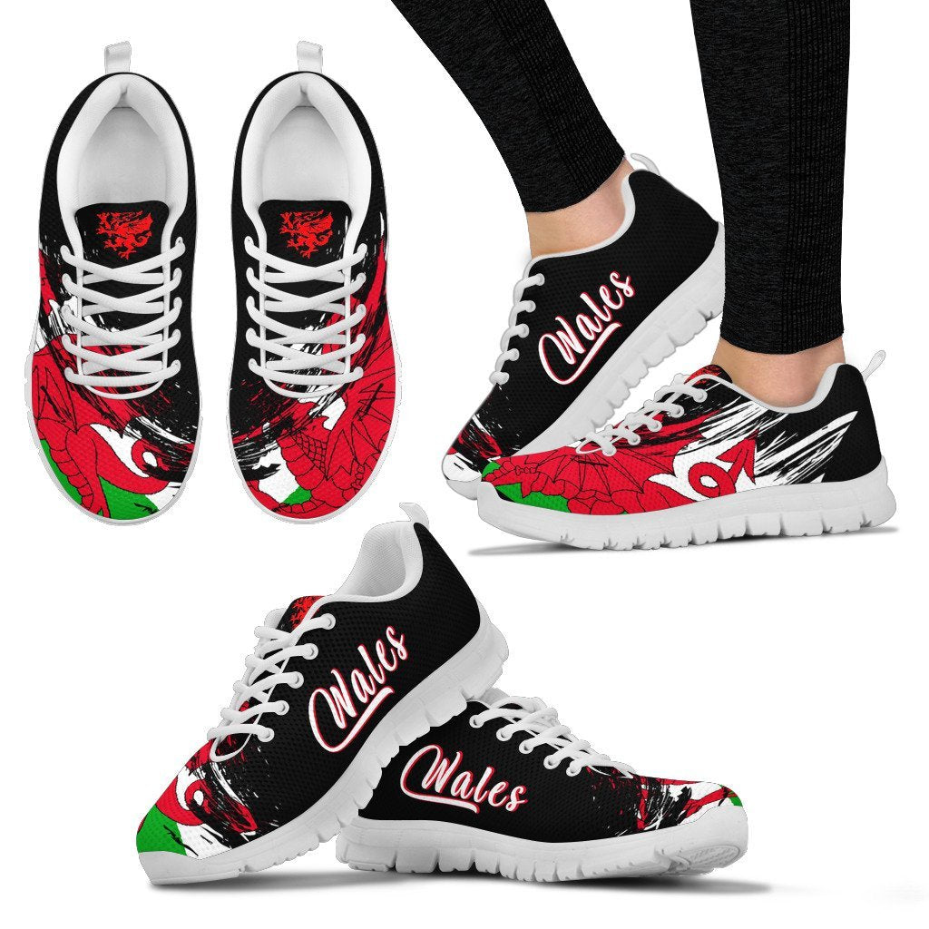 Wales Flag Sneakers - Art Style - Vibe Hoodie Shop