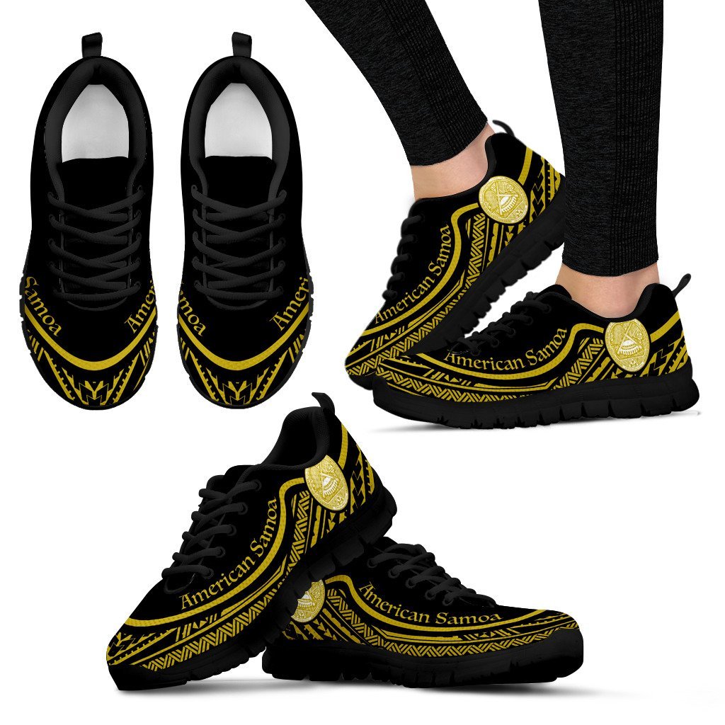 American Samoa Wave Sneakers Gold Color - Vibe Hoodie Shop