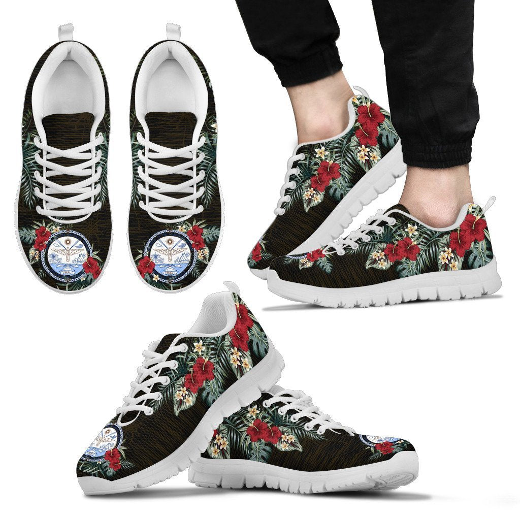 Marshall Islands Hibiscus Sneakers - Vibe Hoodie Shop