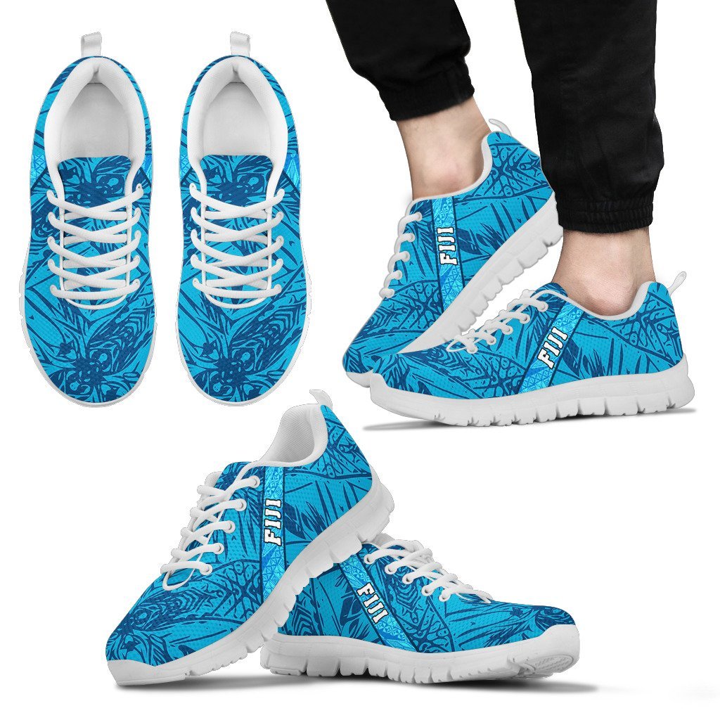 Fiji Poly Tribal Sneakers Blue Ocean - Vibe Hoodie Shop