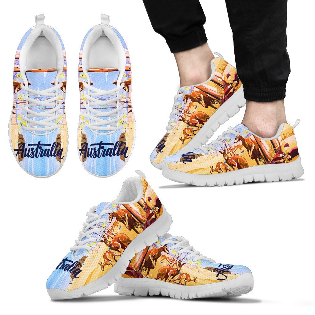 Sneakers - Kangaroo Shoes Uluru Landscape Art - Unisex - Vibe Hoodie Shop