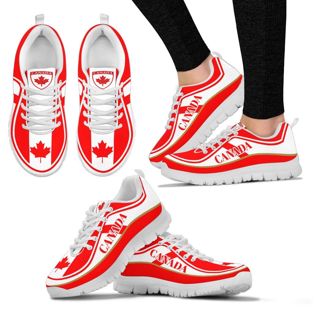 Canada Flag Color Sneakers - Vibe Hoodie Shop