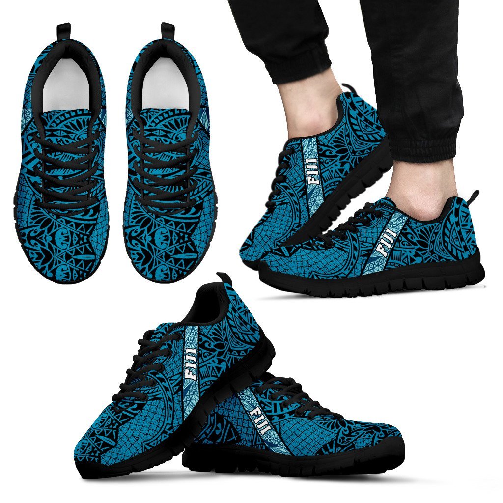 Fiji Poly Tribal Sneakers Blue - Vibe Hoodie Shop