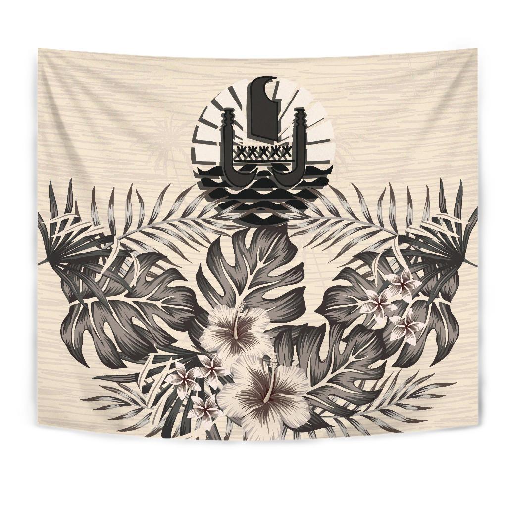 Tahiti Tapestry - The Beige Hibiscus - Vibe Hoodie Shop