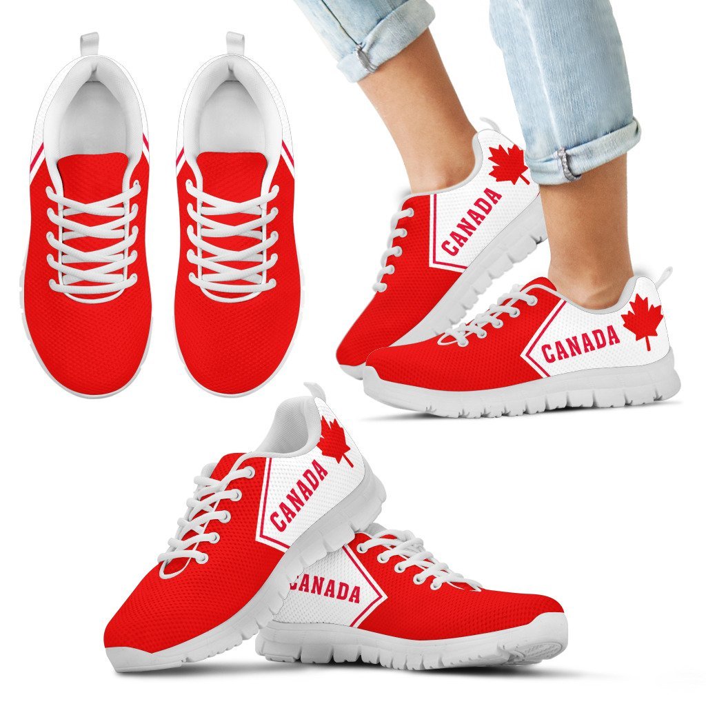 Canada Maple Leaf Sneakers - Triangle Style - Vibe Hoodie Shop