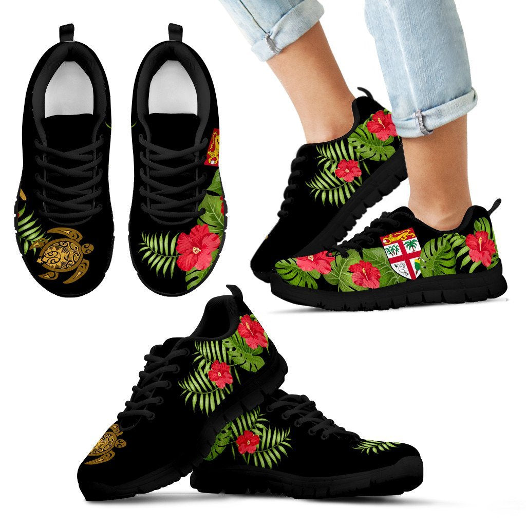 Love Fiji Sneakers - Fijian Shoes Black Version - Vibe Hoodie Shop