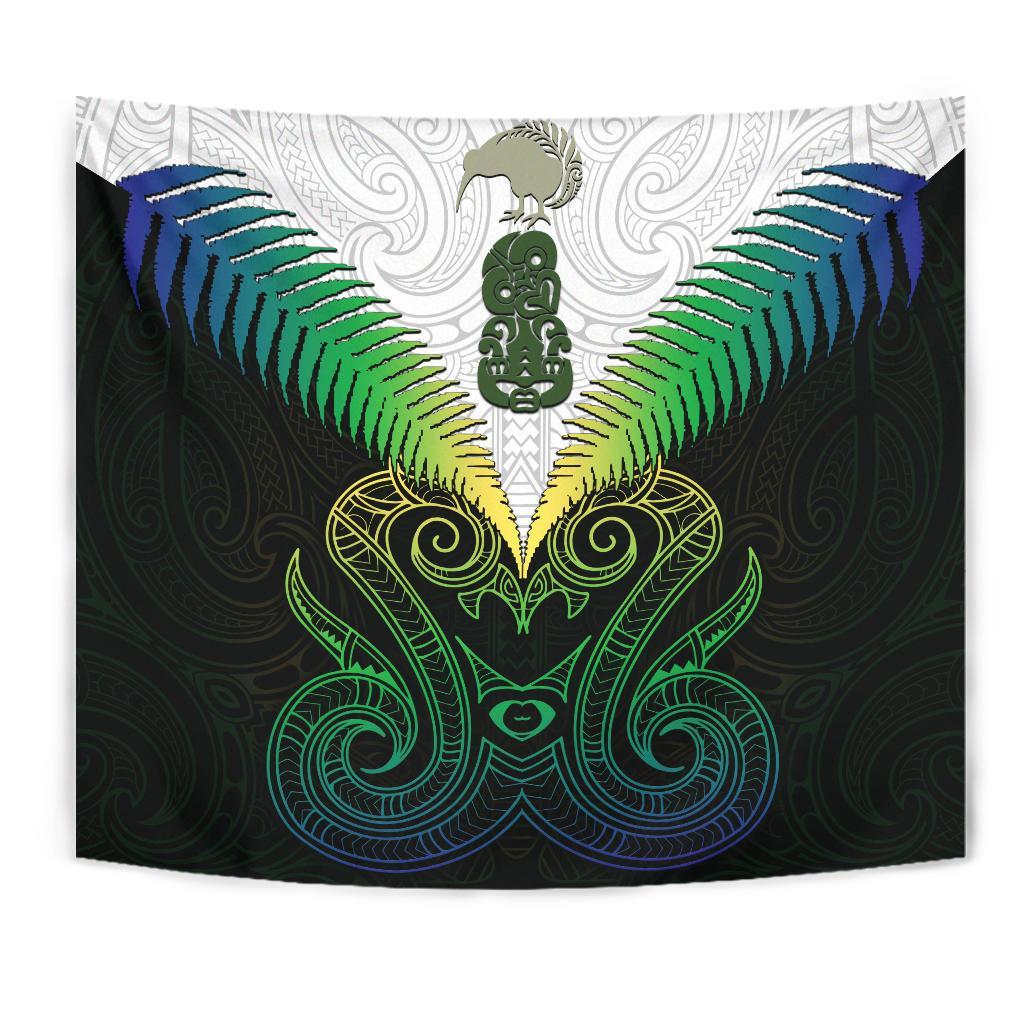 Maori Manaia New Zealand Tapestry Rasta - Vibe Hoodie Shop