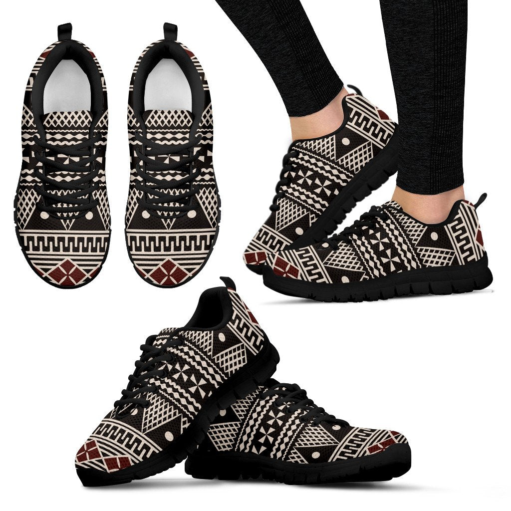 Fiji - Fijian Tapa Pattern Shoes - Vibe Hoodie Shop