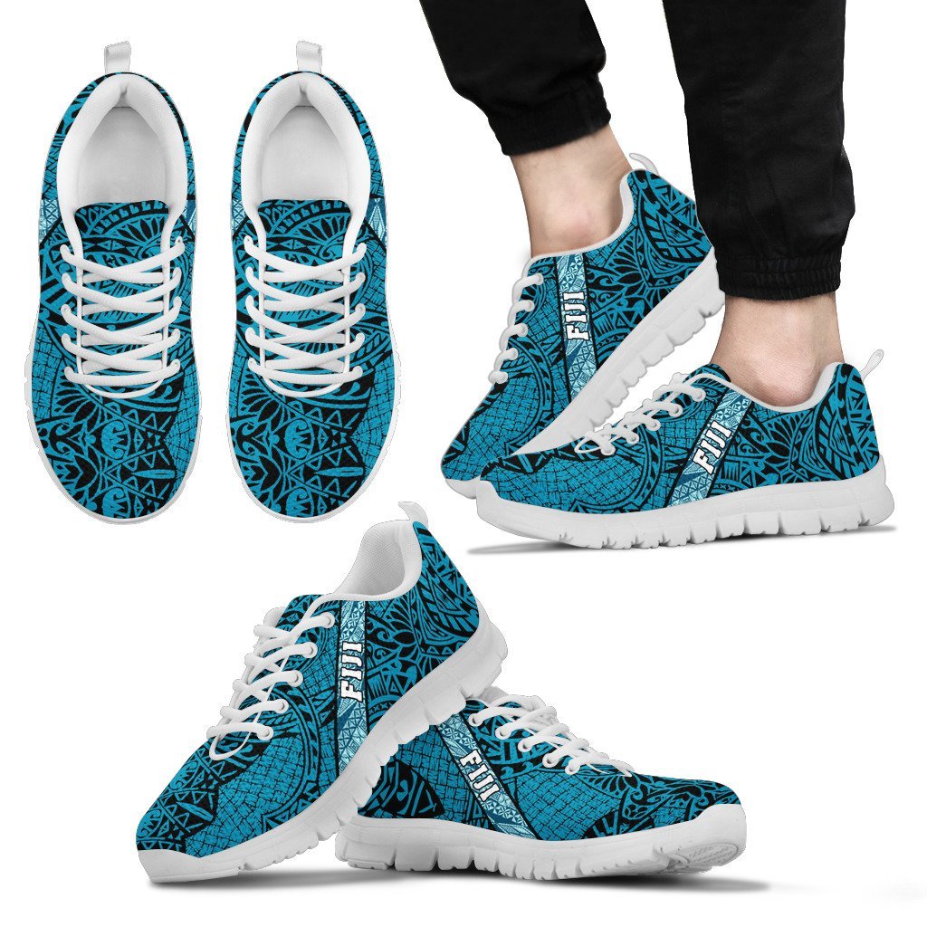 Fiji Poly Tribal Sneakers Blue - Vibe Hoodie Shop