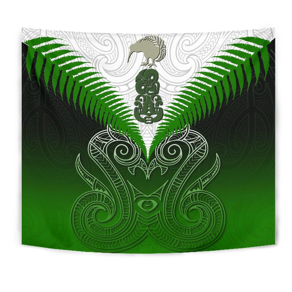 Maori Manaia New Zealand Tapestry Green - Vibe Hoodie Shop