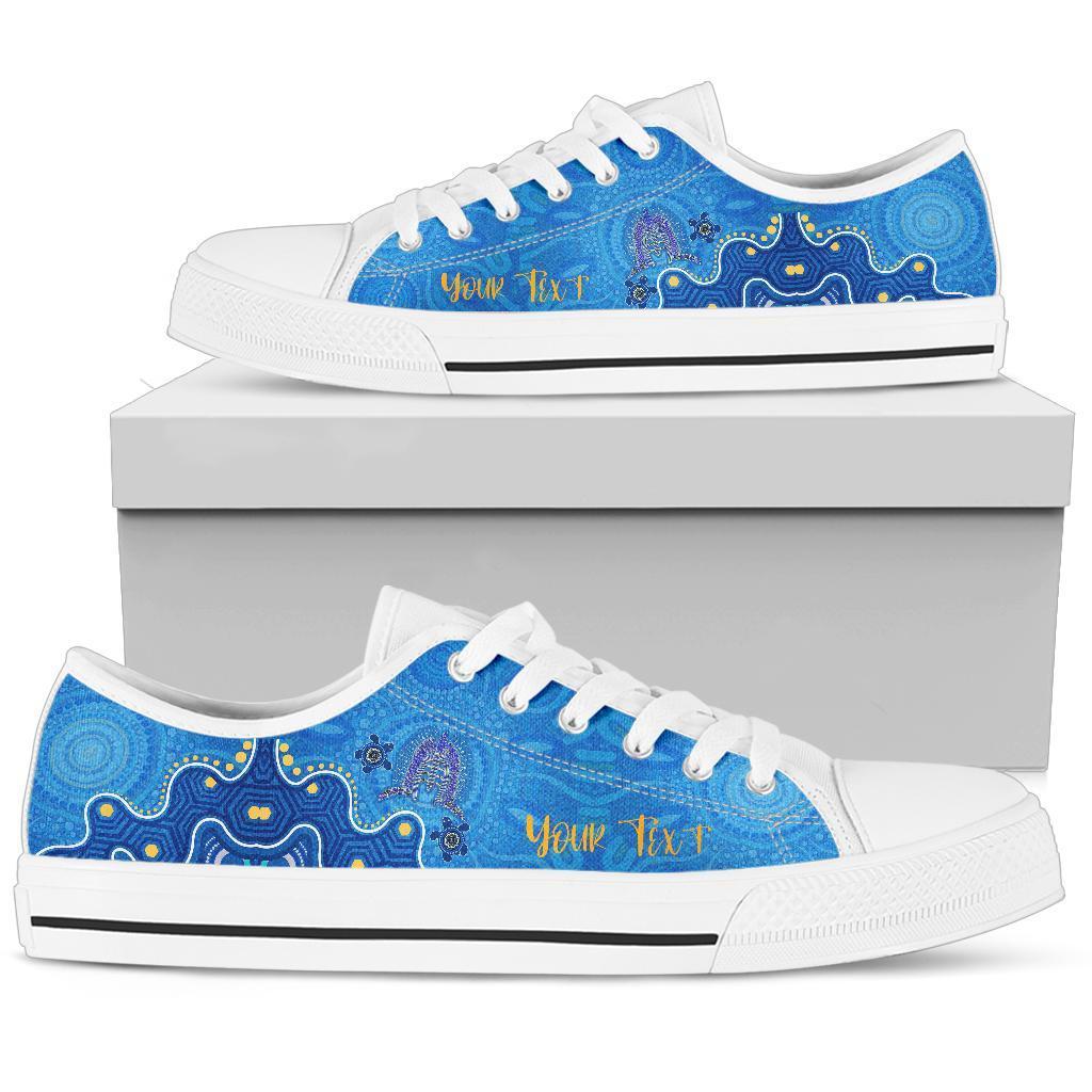 Torres Strait Personalised Low Top Shoes - Dhari And Turtle - Vibe Hoodie Shop