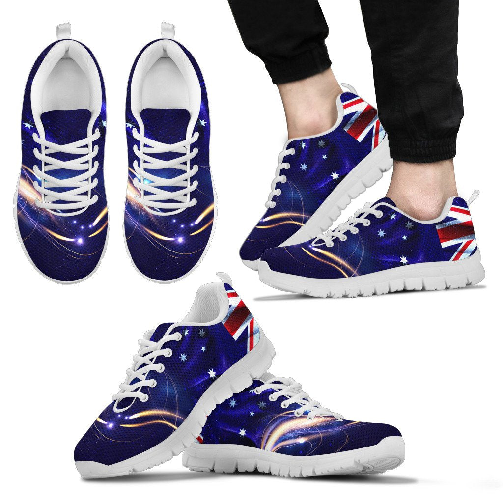 Sneakers - Aus Flag Shoes Galaxy Art Universe Mysteria - Unisex - Vibe Hoodie Shop