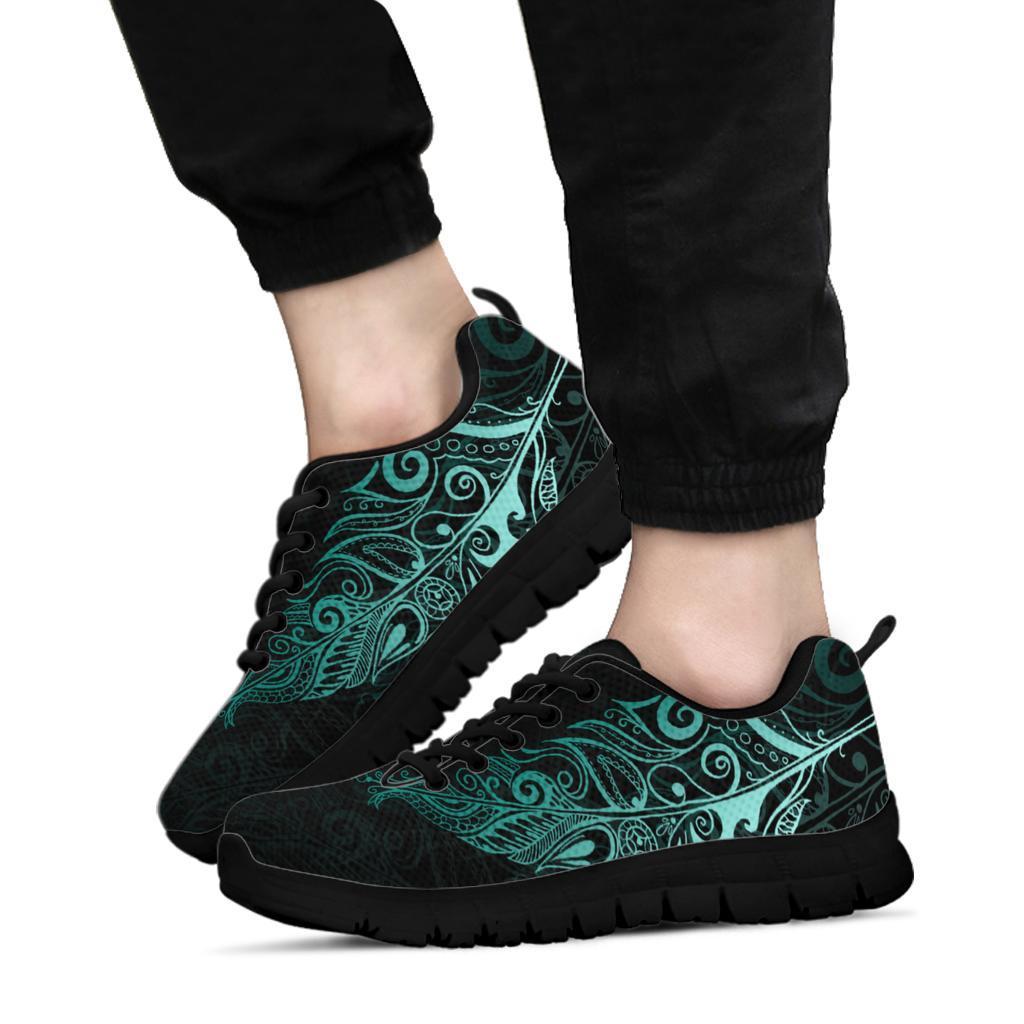 Light Silver Fern New Zealand Sneakers - Turquoise - Vibe Hoodie Shop