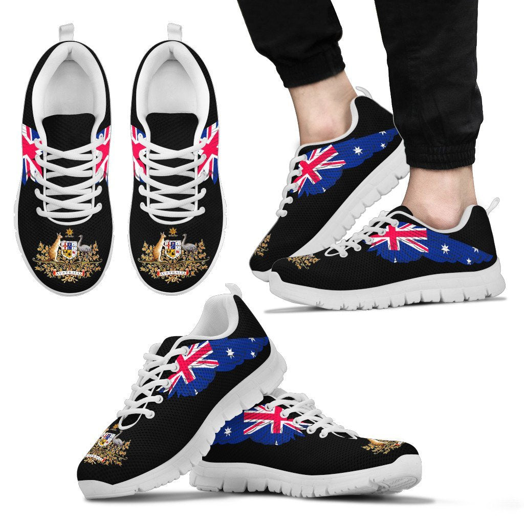 Sneakers - Australian Coat Of Arms Shoes Aus Flag - Unisex - Vibe Hoodie Shop