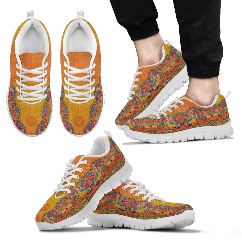 Australia Sneakers - Pattern Symbols Shoes Unisex - Vibe Hoodie Shop