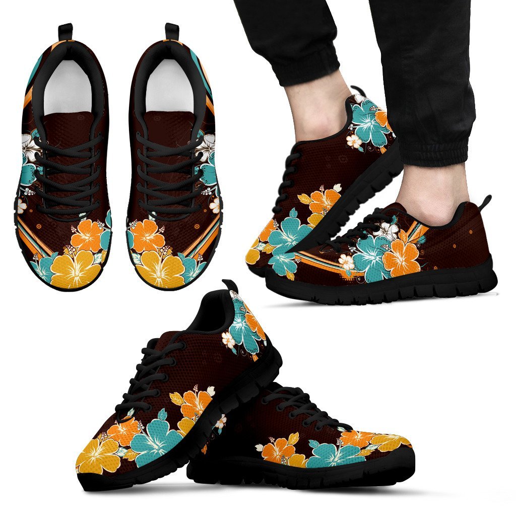 Hawaii Sneakers, Hibiscus Trainers - Vibe Hoodie Shop