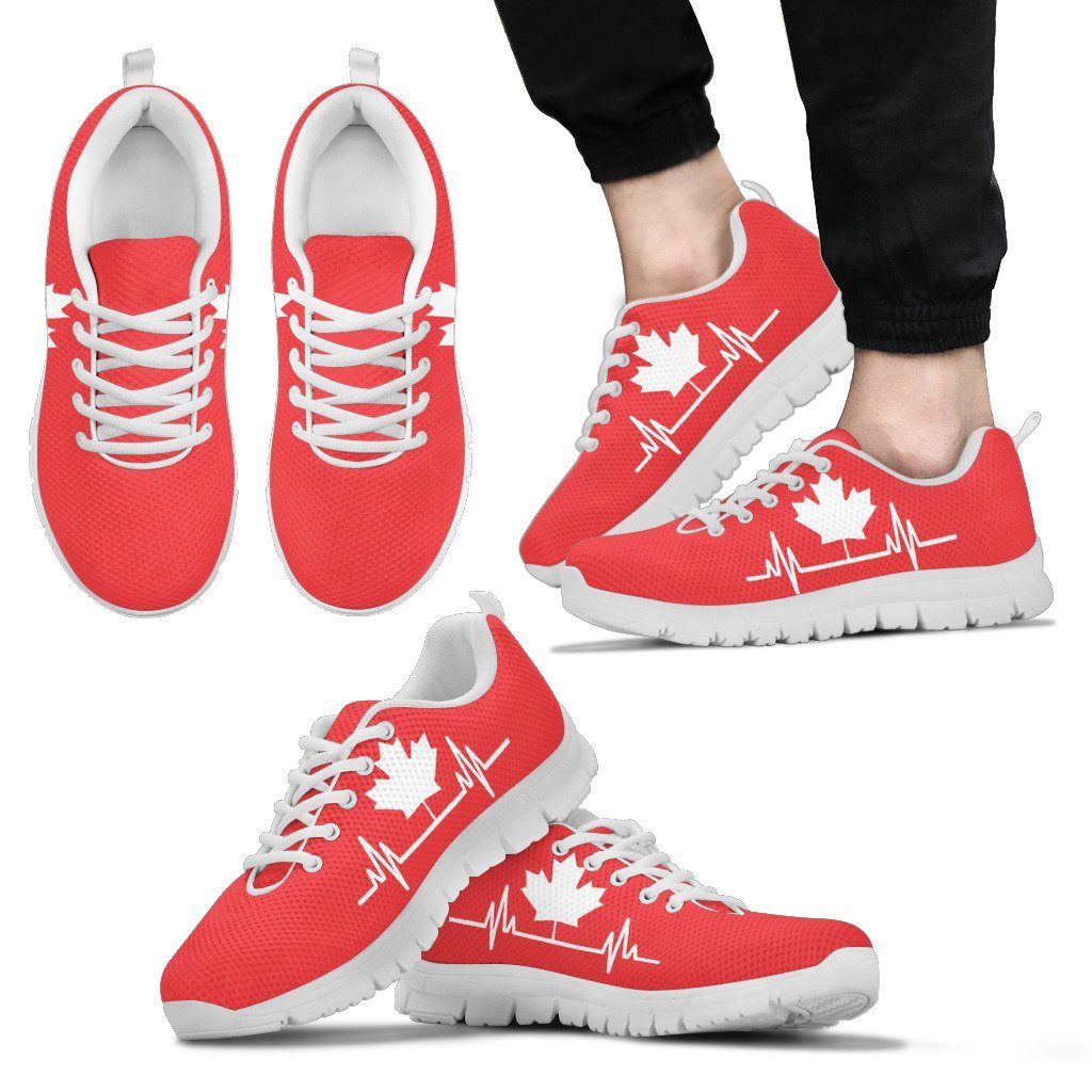 Canada Heartbeat Love Men's / Women's Sneakers (Shoes) - Vibe Hoodie Shop