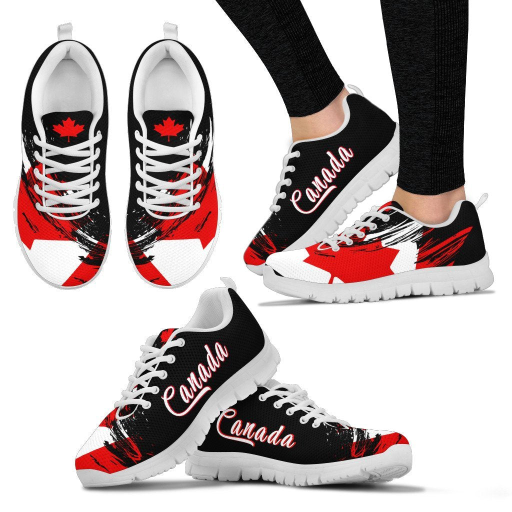 Canada Flag Sneakers - Art Style - Vibe Hoodie Shop