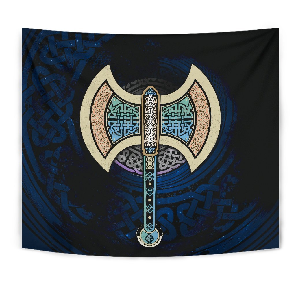 Celtic Knotwork Labrys Tapestry - Vibe Hoodie Shop